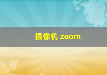 摄像机 zoom